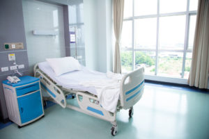 hospital room and bed